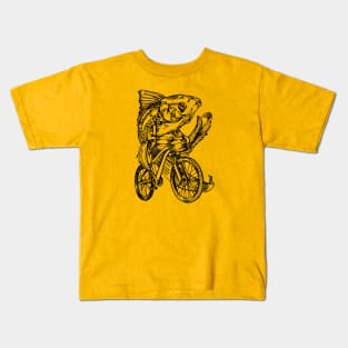 SEEMBO Goldfish Cycling Bicycle Bicycling Biker Biking Bike Kids T-Shirt